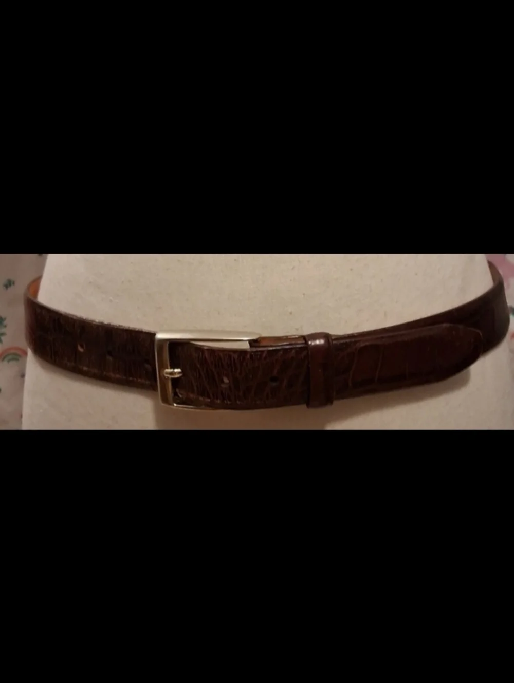 Martin Dingman Mocha Alligator Emboss Leather Casual Business Everyday Belt 45in